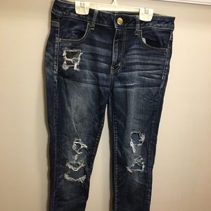 American Eagle Super Stretch Distressed Jeggings